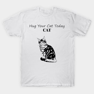 Cat Hug Your Cat Today T-Shirt